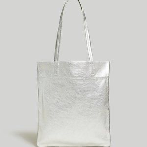 Madewell Silver Magazine Tote Bag NWT